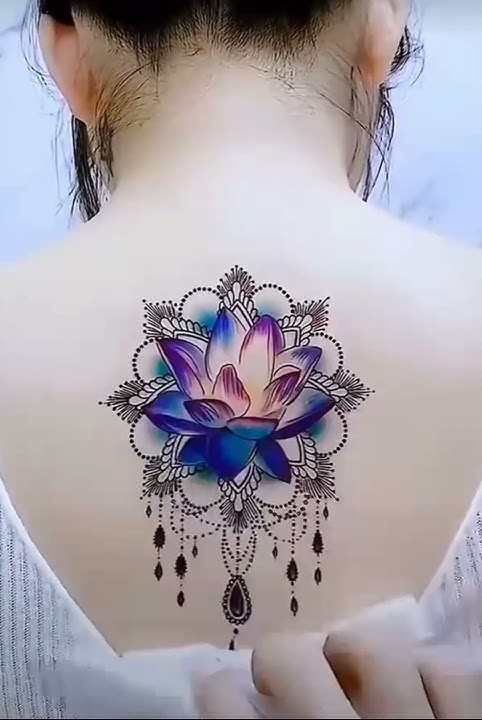 Amazing 3D #TATTOO for girls / Butterfly & Flower Tattoo #Shorts #ytshorts #Viral #Viralvideo❤️❤️