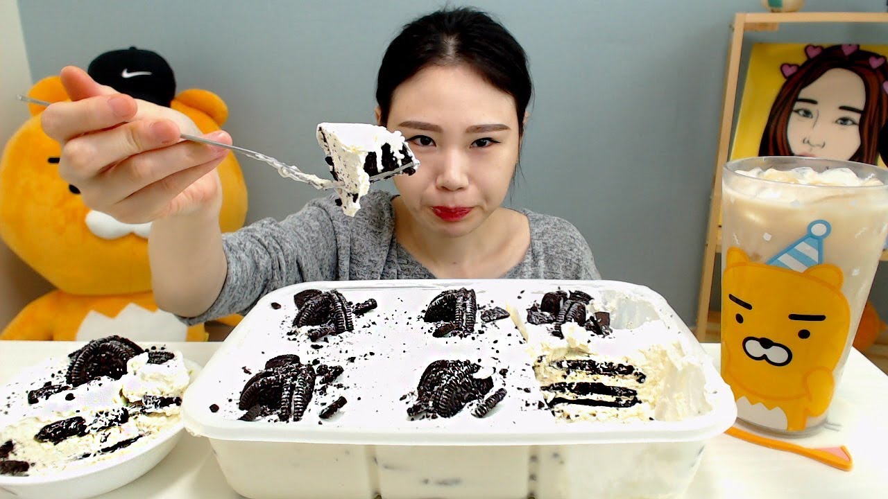 아이스박스 케이크 먹방 Mukbang