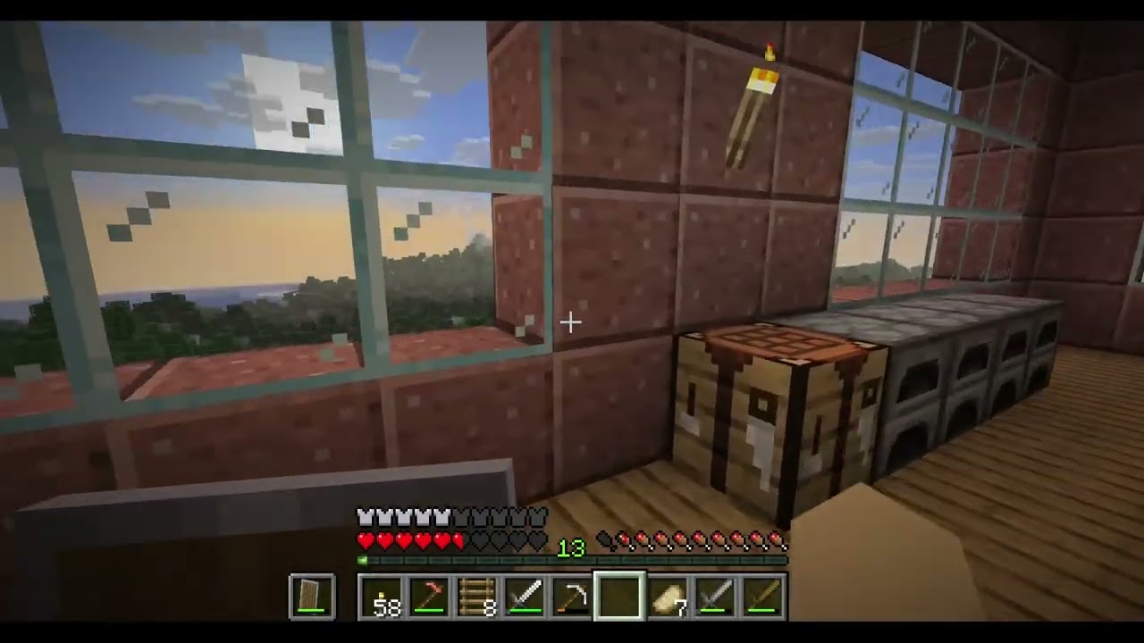 Minecraft - Survival Mode Finishing Up My House Tower