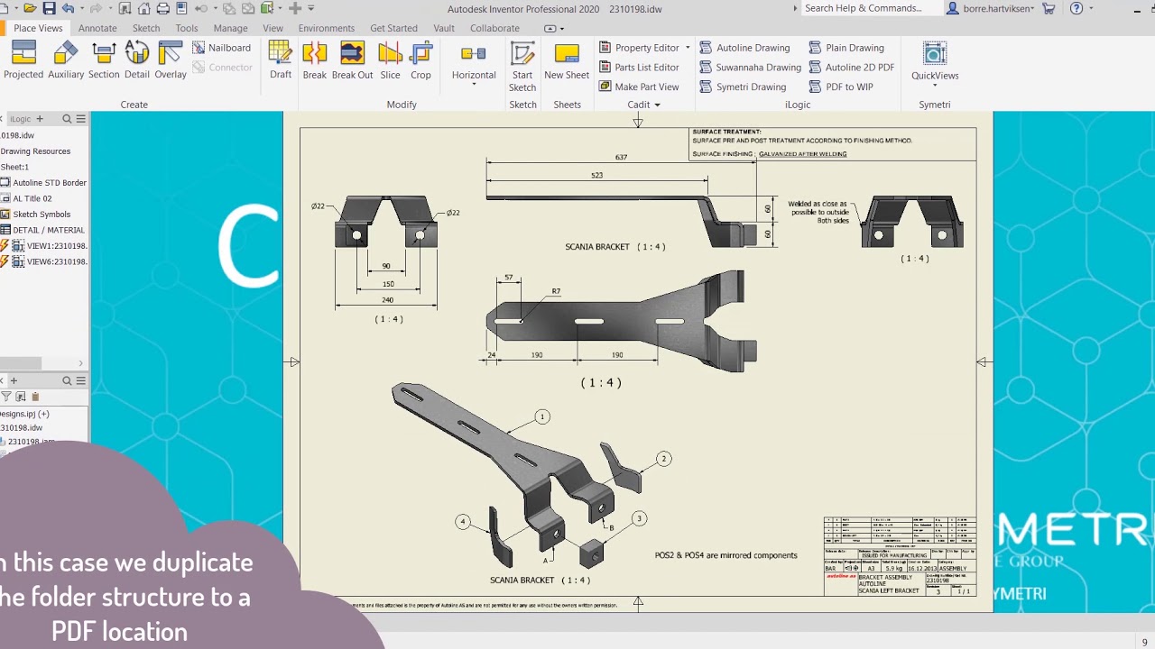 Autodesk Inventor & Cadit: Cadit Inventor 2D PDF - YouTube