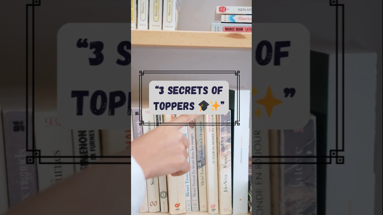 3 Secrets of Toppers 🎓✨ | Study Motivation | Success Quest
