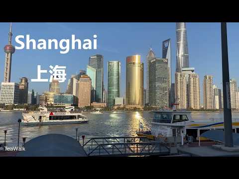 Shanghai, 중국 | Huangpu River Ferry | 도보 여행 4K