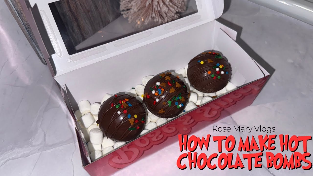 Vlogmas Day 2: The BEST Christmas Hot Cocoa Bomb Recipe! (Super Easy) ❄️🎅🏼