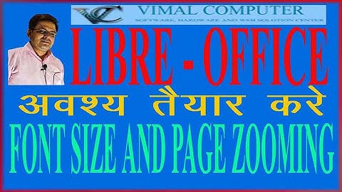 LIBRE OFFICE COMPERISION | FONT SIZE | PAGE ZOOMING | #libreoffice #writer #calc #impress | #FONT