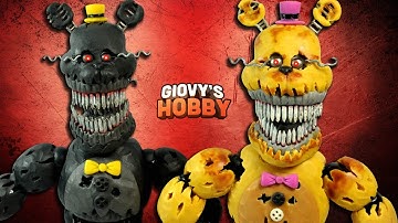 NIGHTMARE FREDBEAR + NIGHTMARE TUTORIAL ➤ FNAF 4 ★ Porcelana fria / Polymer clay ✔ Giovy Hobby