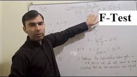 F-Test | Why we use F-Test | Numerical solution of F-Test in URDU Hindi || Kokab Manzoor