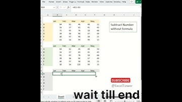 Subtract Function Excel | @ExcelTower #excel #shortvideo #smarttechnology #pastespecial #exceltips