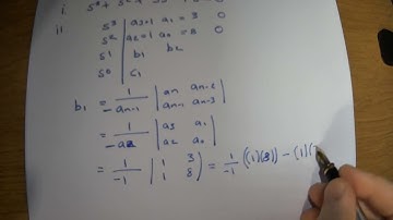 Routh-Hurwitz stability criterion Question A Solution