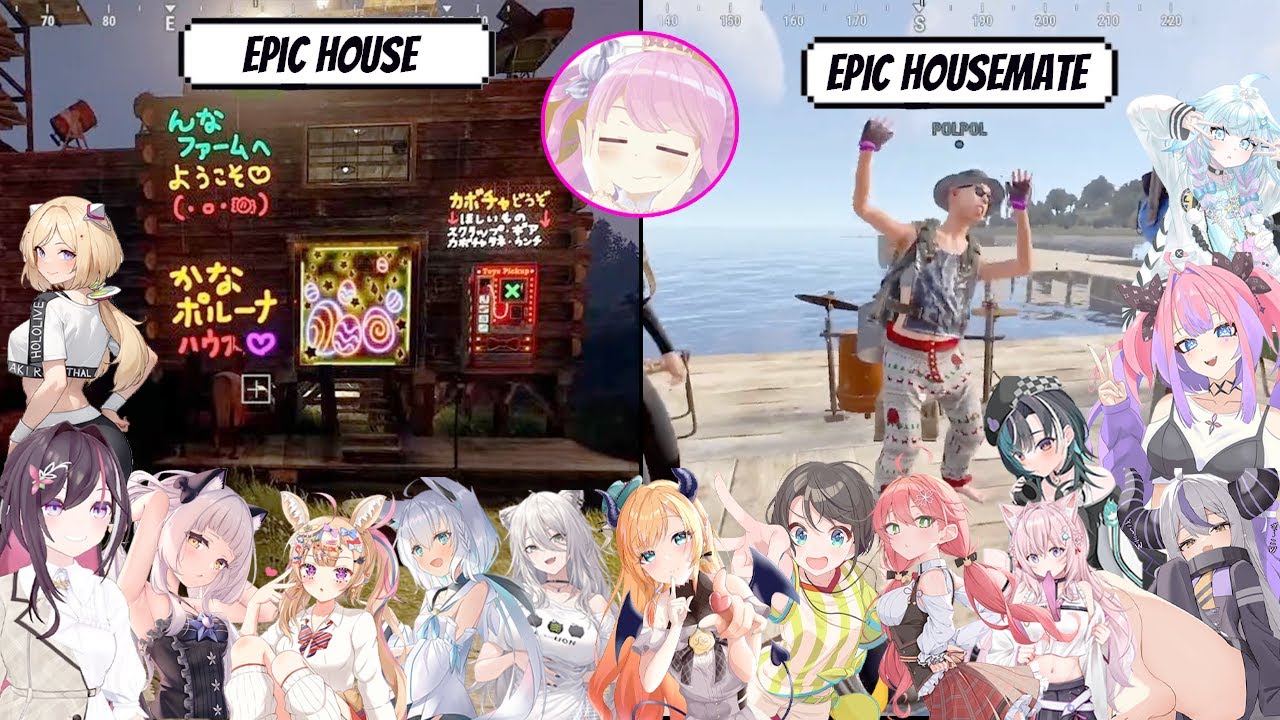 All Hololive JP Members Hilarious Reaction To Luna Epic Farm House In Rust Hololive【ENG SUB】