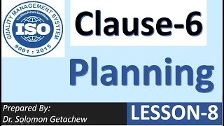 Quality Management System ISO 9001 : 2015-Clause 6 Planning
