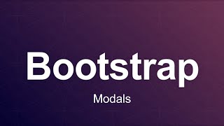 Bootstrap 3 Tutorial 82 - Modals