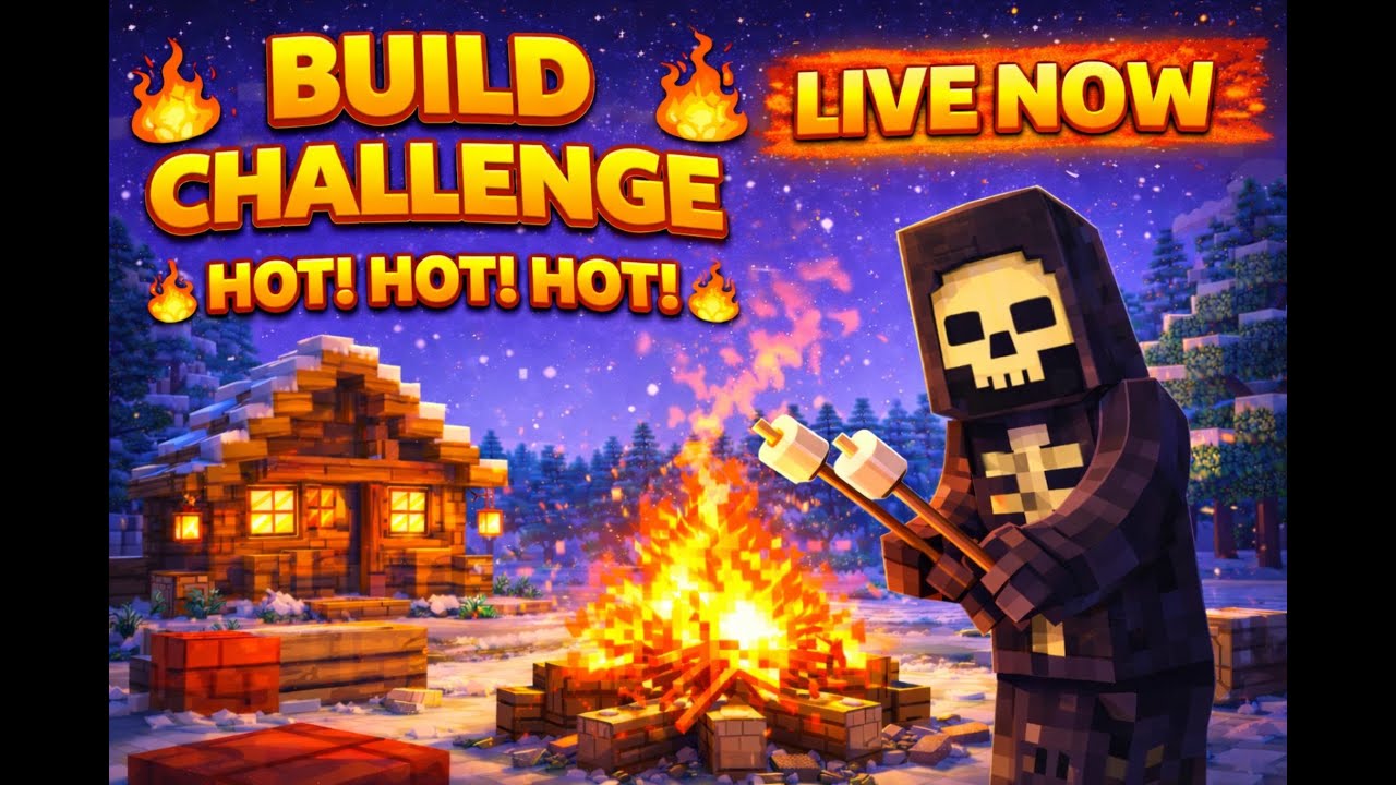 LIVE NOW!!! 🔥 Build Challenge: HOT! HOT! HOT! | KrustyKraft SMP | Minecraft Bedrock 1.21