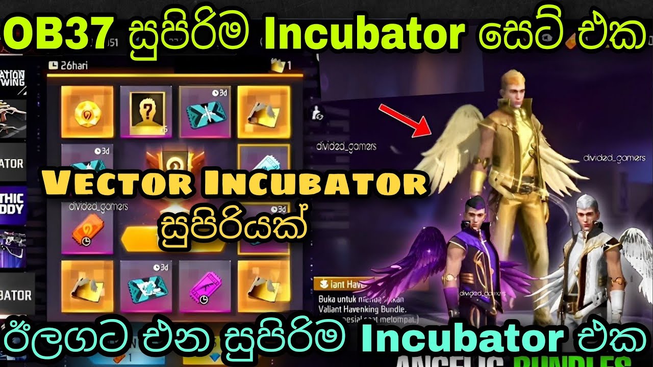 Vector Incubator සුපිරියක් | Free Fire OB37 Update Incubator 2022 | Free Fire Next Incubator 2022