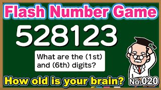 【No.020】Flash Number Games🧠 BRAIN TRAINING 💪 | Less than 20% correct in the 60s!?【9 Questions】 screenshot 5