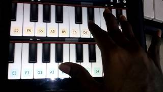 Video thumbnail of "nenjodu kalanthidu - kadhal konden piano tutorial ipad"