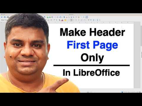 How to Make Header Only on First Page in LibreOffice