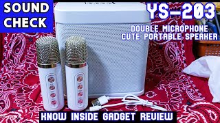 YS-203 Smart KARAOKE Bluetooth speaker REVIEW: DSP Dual Mics, Soundcheck!