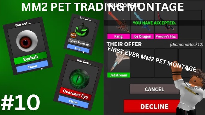 MM2 TRADING MONTAGE#3  INSANE BATWING TRADES! 