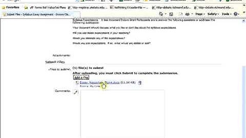 Uploading an essay to the dropbox