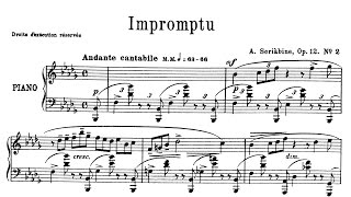 SCRIABIN- Impromptu in Bb minor Op12 no.2 (SHEET MUSIC) chords