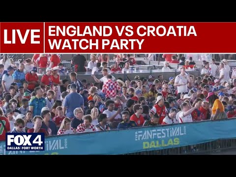 🔴LIVE: England vs Croatia Fan Watch Party | FOX 4 News