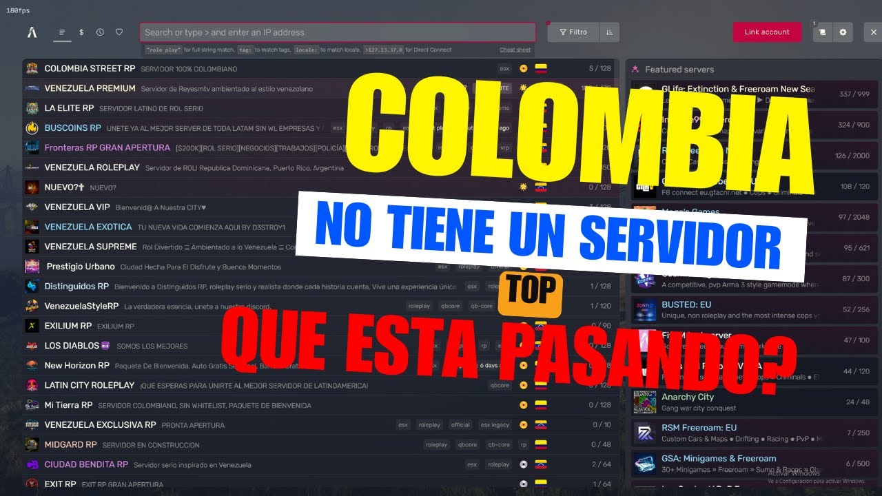 ¿Por qué los servidores de GTA Roleplay en Colombia son TAN MALOS?