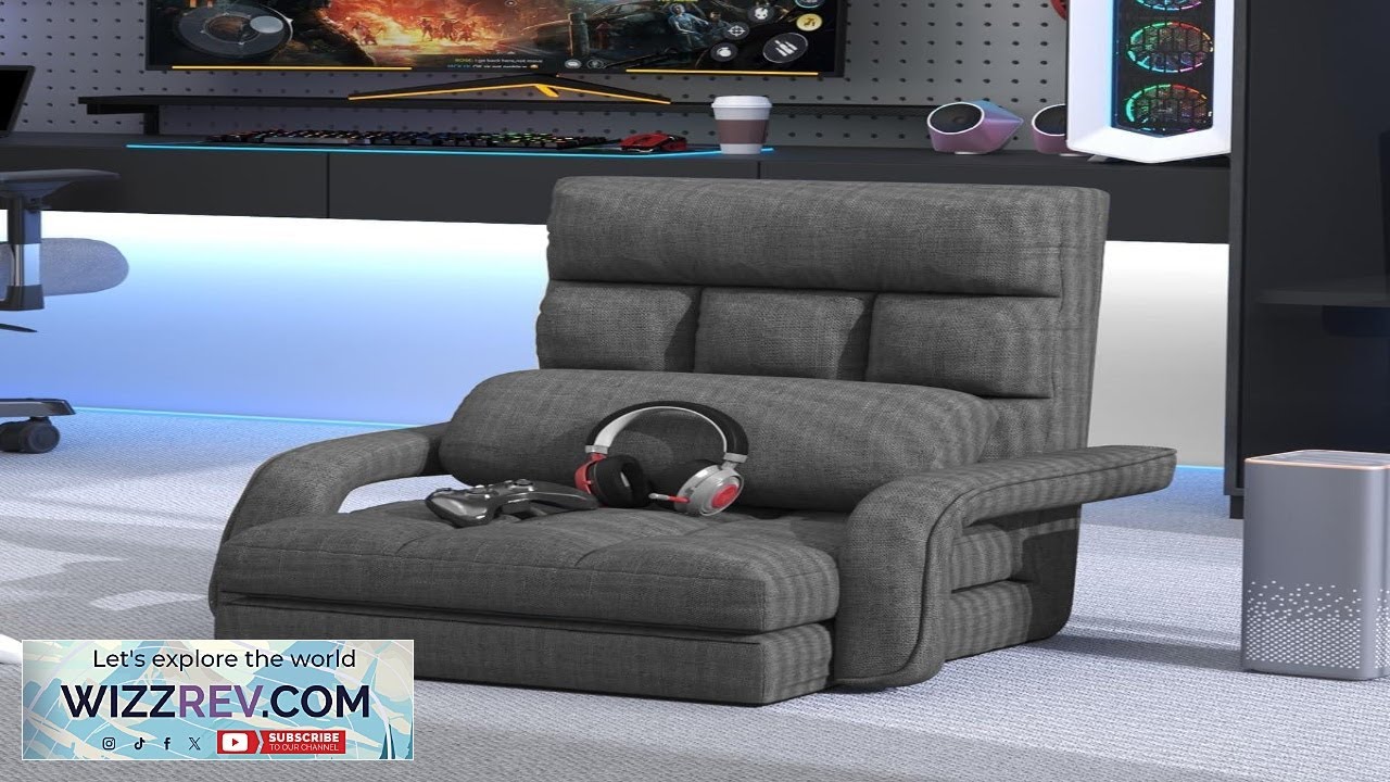 Floor Gaming Chair 6 Position Adjustable Indoor Chaise Lounge Chair for Teens