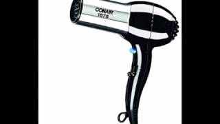 Conair 1875 Watt Pro Styler and Hair Dryer with Ionic Conditioning, Black Chrome