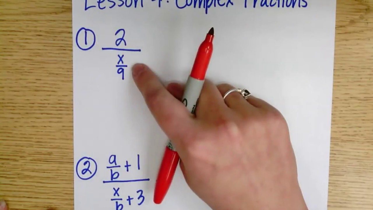 Lesson 4: Complex Fractions_Examples 1 and 2 - YouTube