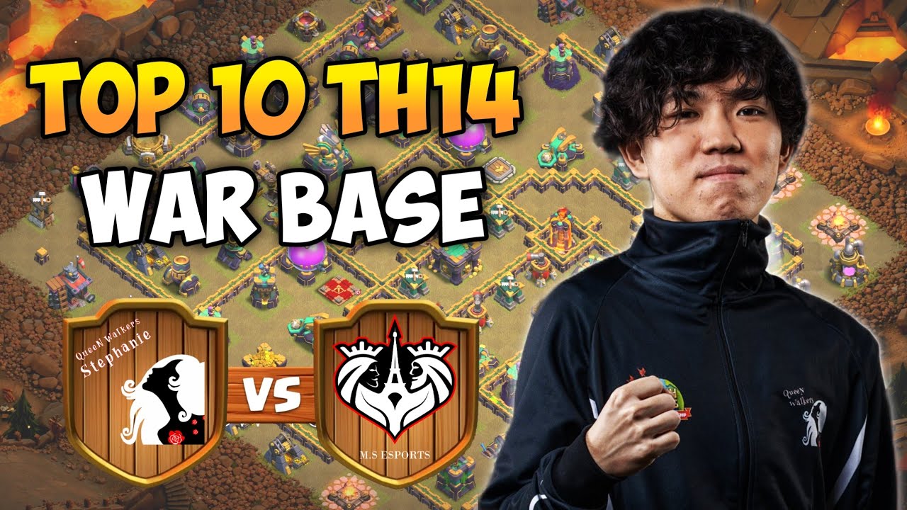 Top 10 TH14 War Base with Link | Queen Walkers vs M.S Esports & VN Tompinai vs RVNT Bases