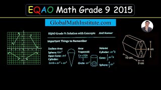 EQAO 9 Math 2015 Complete Solution of All Questions with Concepts by Anil Kumar