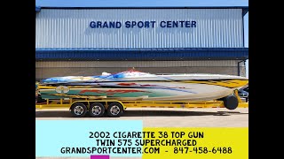 Another hot boat walk-through!  2002 Cigarette 38 Top Gun with Supercharged 575 engines
