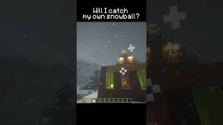 Can I Catch My Own Snowball in Minecraft? ❄️😂 (Impossible Challenge!) #shorts