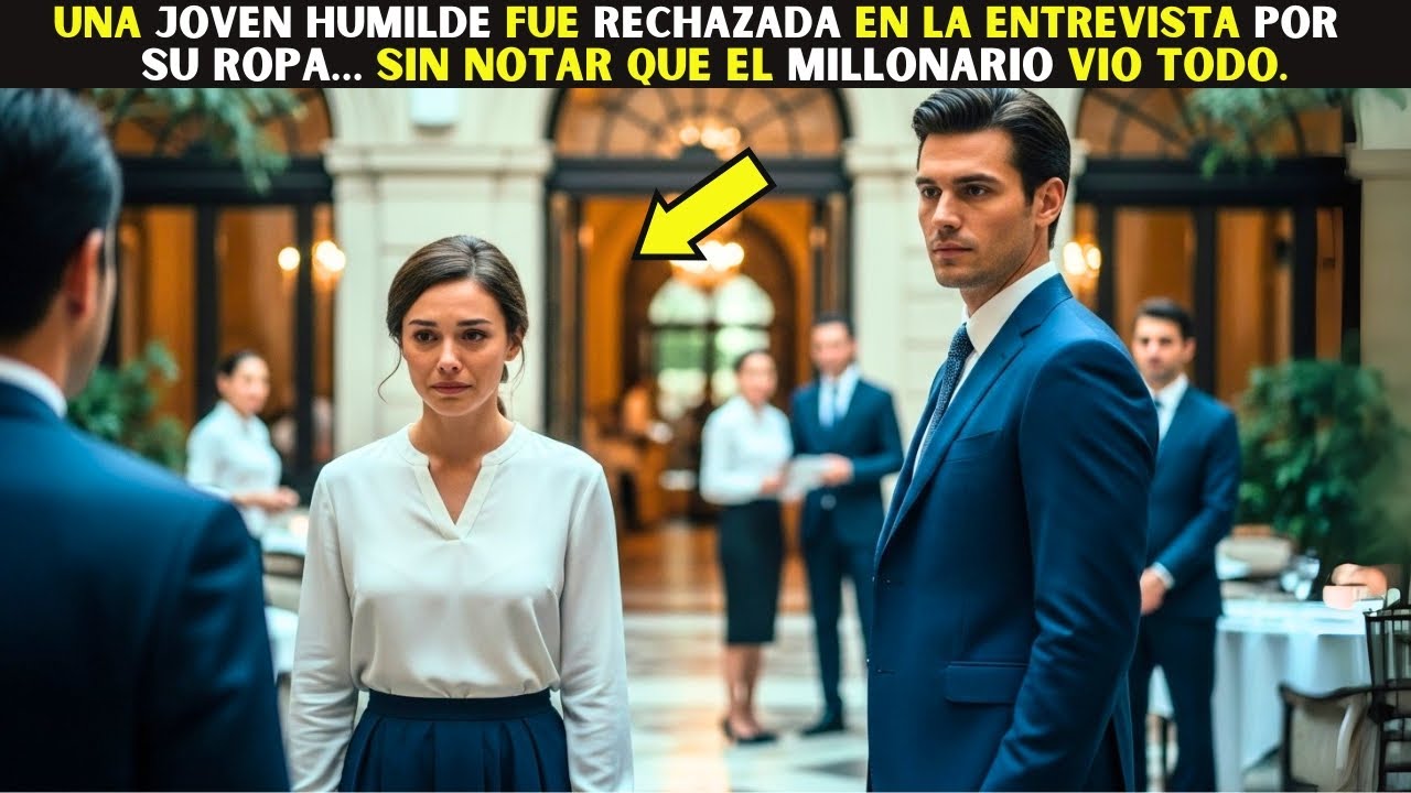 Una joven humilde fue rechazada en la entrevista por su ropa… sin notar que el millonario vio todo.