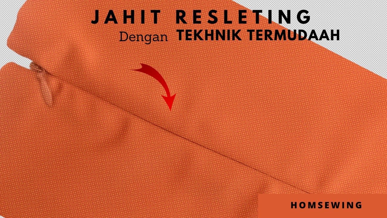 Cara Jahit Resleting Jepang | Jahit resleting jepang dengan mudah | Sewing tips and Tricks