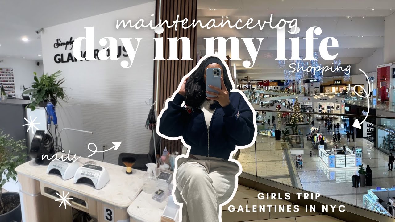 Maintenance Week Vlog: get ready with me for galentines, nails, shopping + more
