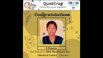 PAVUN CONGRATULATIONS  #medicalcoding #medicalcodingjobs #placementassistance #quadcrag