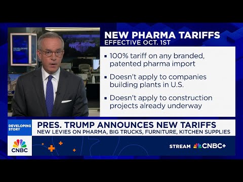 Presidnet Trump announces new tariffs on pharma, big trucks, furniture, kitchen supplies Episode cover