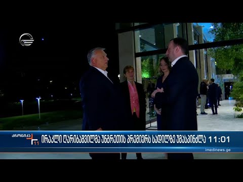 უნგრეთის პრემიერის და მისი მეუღლის პატივსაცემად სადილი გაიმართა