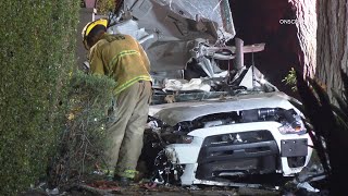 One Dead, One Critical After Crashing Into Tree | Los Angeles