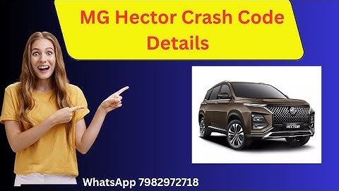 Mg Hector Crash Code Details ! Mg Hector Airbag Module Reset  @AirbagModuleReset