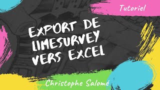 Export des réponses de LimeSurvey vers Excel