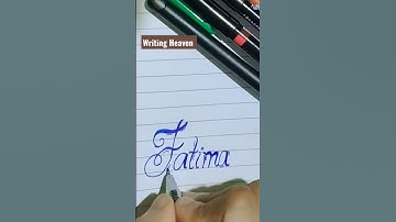 "Fatima" name in cursive handwriting | cursive writing #shorts #calligraphy #cursive #fatima
