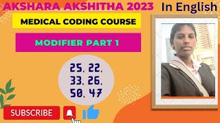 Medical coding course -- modifier part 1 [in English]