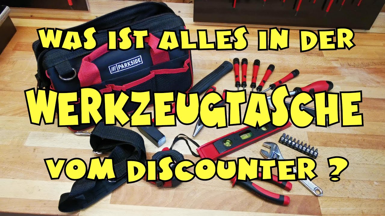 Durchgestöbert - Lidl - PARKSIDE® Werkzeugtasche 23-teilig - YouTube