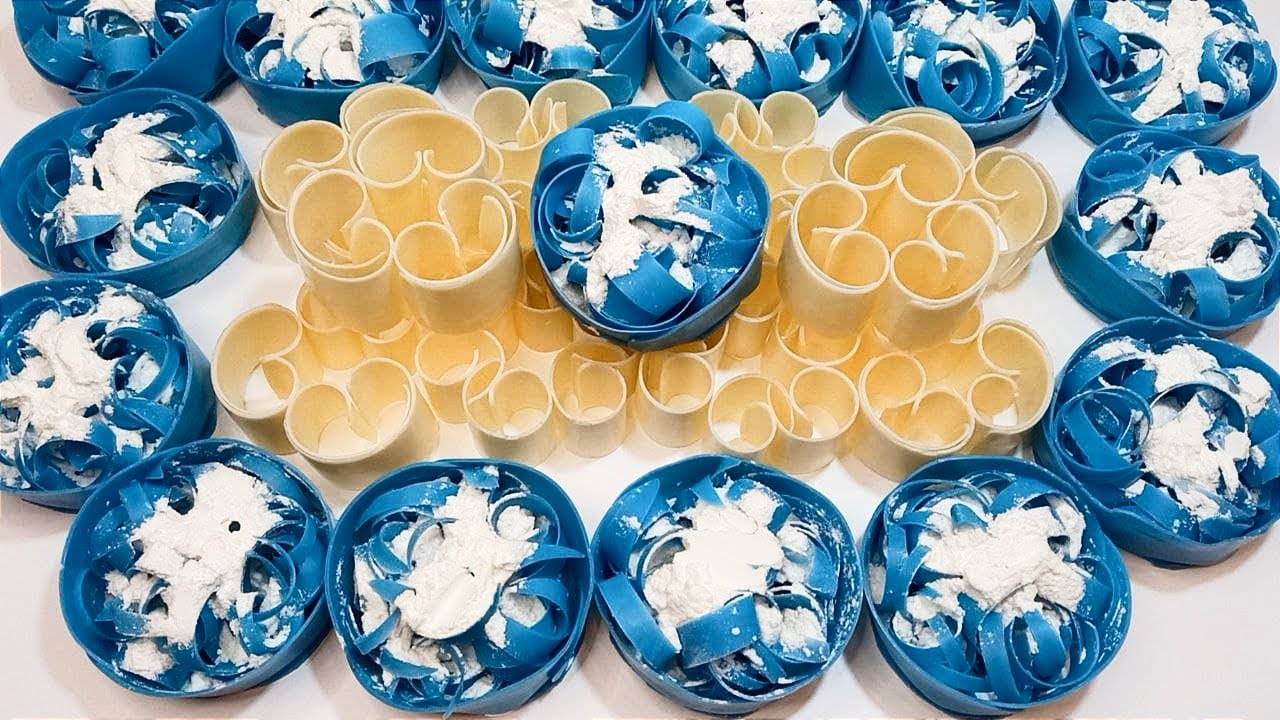 ASMR no talking | Crushing soap boxes with starch | Crunching soap curls