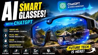 AI Smart Glasses with ChatGPT | ChatGPT Smart Glasses Review 🕶️ 1080P Camera + AI Voice!