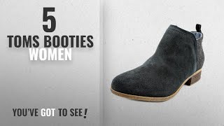 Top 5 Toms Booties Women [2018]: TOMS Womens Deia Ankle Boots, Black/Black, 8 B(M) US