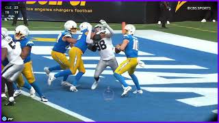 Chargers Joe Alt's 4th penalty of the day leads to a Raiders safety...WOW #NFL #Raiders #joealt