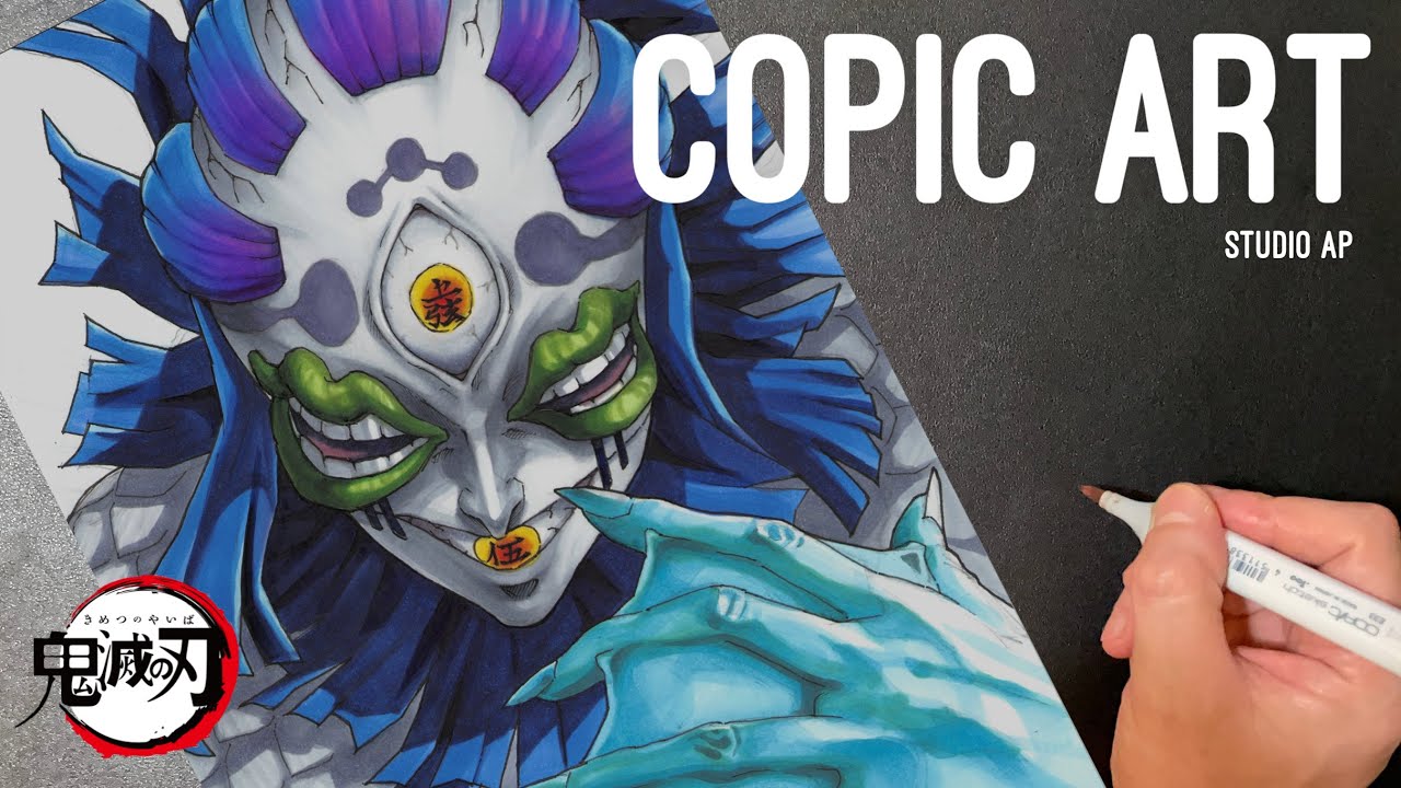 鬼滅の刃】玉壺 描いてみた | Drawing Gyokko | Kimetsu no